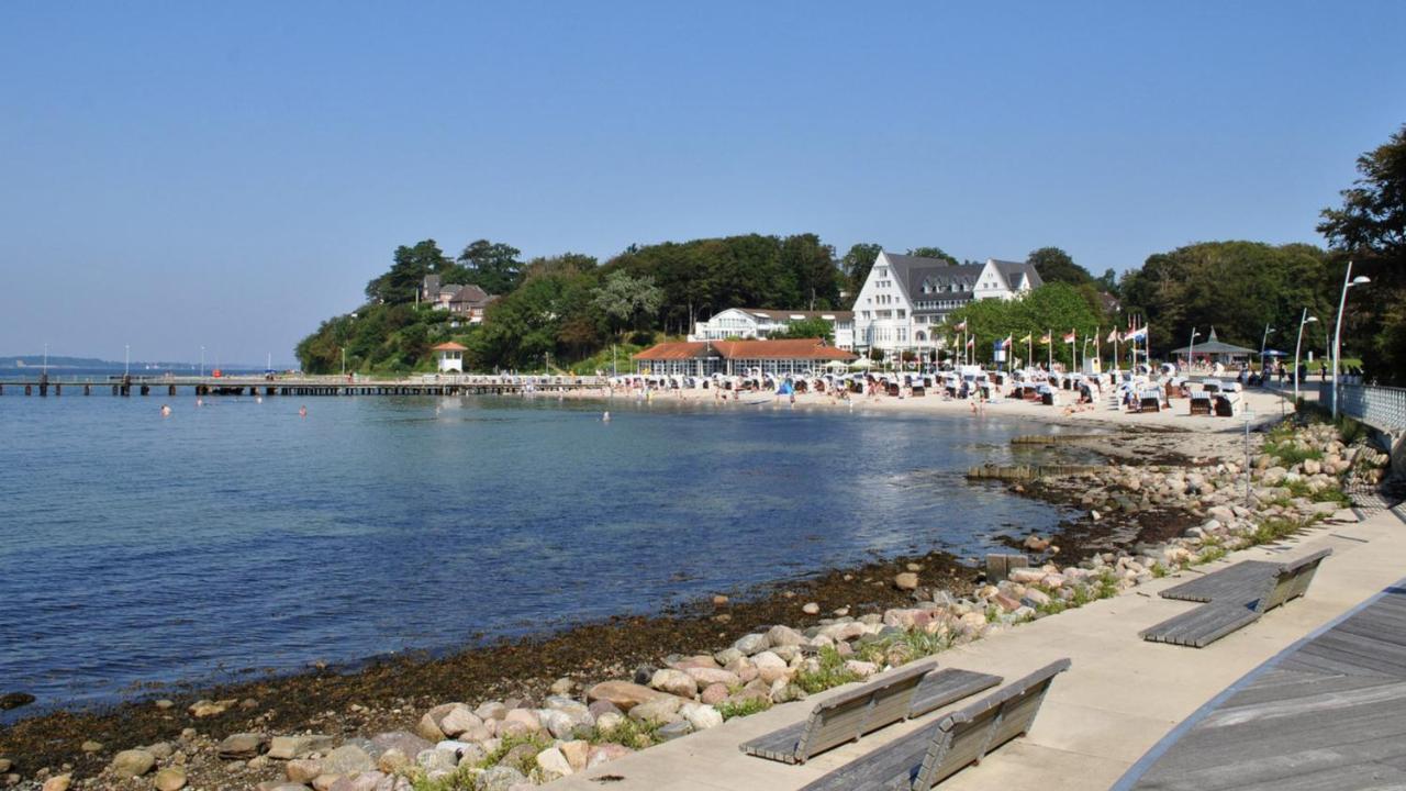 Strandblick Mit Strandkorb & Fahrraedern Glücksburg Exterior foto