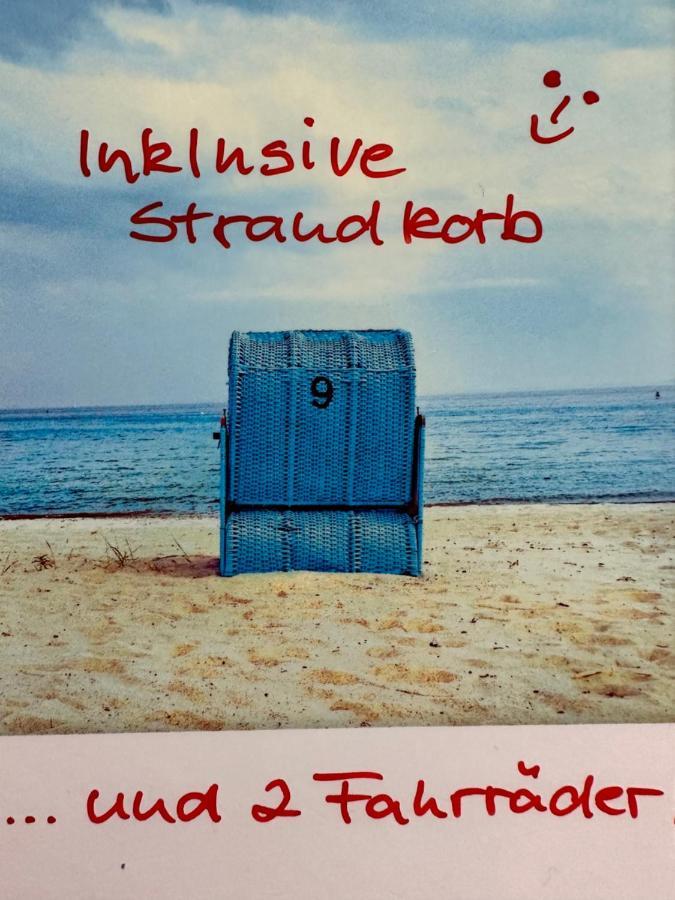 Strandblick Mit Strandkorb & Fahrraedern Glücksburg Exterior foto